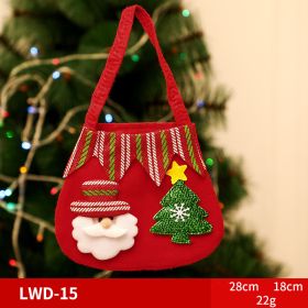 Christmas Gift Portable Brushed Gift Bag (Option: LWD15)