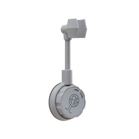 Punch-free shower head with rotating universal adjustment bathroom shower nozzle (Color: Grey)