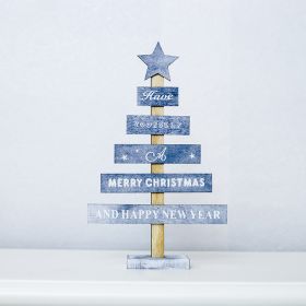 Creative Painted Letter Christmas Tree Ornaments (Color: Grey)