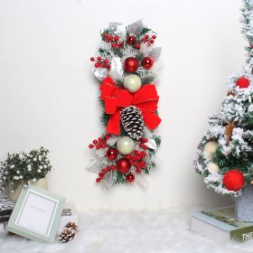 Christmas Day Door Curtain Home Decoration Hanger (Color: Red)