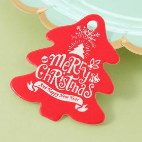 Christmas Small Hangtag Christmas Gift Box Decoration Accessories Pendant Spot Cute Small Card In Stock Wholesale (Option: Red Large Christmas Tree)