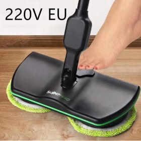 New TV Wireless Intelligent Electric Mop Portable Detachable 360 Degree Rotary Cleaning Cloth Mop (Option: Black-220V EU)