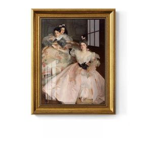 Light Luxury Decoration Painting European American Classical Oil Painting (Option: R Style-40 50cm Gold Frame Glass)
