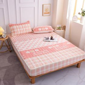 Cotton Covered Anti Slip Cartoon Bedspread (Option: Macarone powder-Same pillow case 1pair)