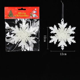 Plastic White Snowflake String Window Christmas Party Place Pendant (Option: 145NO)