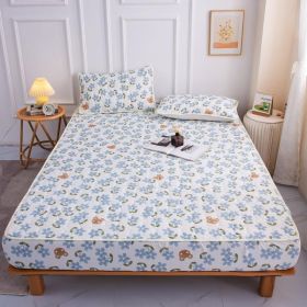 Cotton Covered Anti Slip Cartoon Bedspread (Option: Floating Life Like a DreamBlue-Same pillow case 1pair)