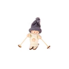 Creative Christmas Decoration Wooden Ski Doll (Option: B)