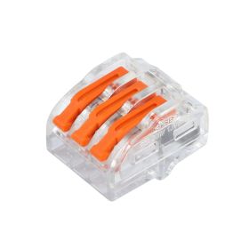 10PCS Transparent Press Type Quick Connector Parallel Split Wire Connector 32A 400V Electrical Connector 2/3/5 Interface Lead Wire Connector (model: 10PCS 3-Port Trans)