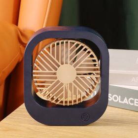 Portable Desktop Office Desktop Electric Fan; Dormitory Large Wind USB Charging Silent Mini Small Fan; 1 Piece (Color: Blue)