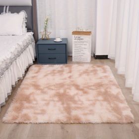 1pc, Ultra Soft Tie-Dyed Shaggy Area Rug for Bedroom, Living Room, and Home Decor - Fluffy, Fuzzy, and Plush Furry Carpet - 47.24 x 62.99 (Color: Tie-dye Beige)