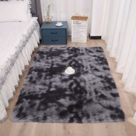 1pc, Ultra Soft Tie-Dyed Shaggy Area Rug for Bedroom, Living Room, and Home Decor - Fluffy, Fuzzy, and Plush Furry Carpet - 47.24 x 62.99 (Color: Tie-dye Dark Gray)