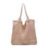 Woolen Knitted Bag Casual Hollow out Knitted Bag Handheld Tote Bag