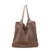 Woolen Knitted Bag Casual Hollow out Knitted Bag Handheld Tote Bag