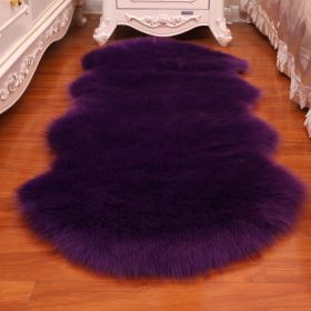 New Carpet Plush Soft Sheepskin Bedroom Carpet Imitation Wool Pad Long Hair Bedside Mat Sofa Cushion Rugs Living Room Fur Carpet (Color: PD1003)
