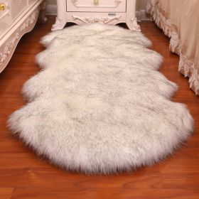 New Carpet Plush Soft Sheepskin Bedroom Carpet Imitation Wool Pad Long Hair Bedside Mat Sofa Cushion Rugs Living Room Fur Carpet (Color: PD1007)