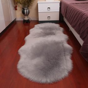 New Carpet Plush Soft Sheepskin Bedroom Carpet Imitation Wool Pad Long Hair Bedside Mat Sofa Cushion Rugs Living Room Fur Carpet (Color: PD1002)