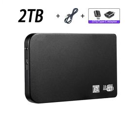 Original High-speed 16TB Portable External Solid State Hard Drive USB3.0 Interface HDD Mobile Hard Drive For Laptop/mac (Color: 2TB Black)