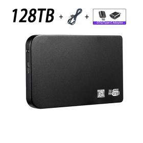 Original High-speed 16TB Portable External Solid State Hard Drive USB3.0 Interface HDD Mobile Hard Drive For Laptop/mac (Color: 128TB Black)