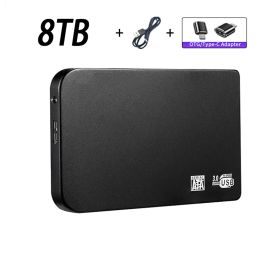 Original High-speed 16TB Portable External Solid State Hard Drive USB3.0 Interface HDD Mobile Hard Drive For Laptop/mac (Color: 8TB Black)