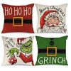 18x18 In Of For Christmas Decorations Green Buffalo Plaid Grinch Christmas Pillow Covers