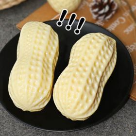 Funny Pet Dog Squeaky Toys For Small Middle Dogs Bite Resistant Puppy Cat Dogs Toys Pets Rubber Peanut Clean Tooth Chew Toy (Num: 2Pcs)