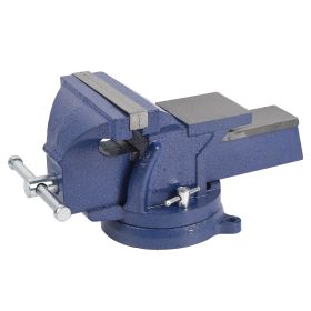 Bench Vise, Jaw  Swivel Base Clamp On Vice Table Vise Heavy Duty Bench Vise for Woodworking, Cutting Conduit, Drilling, Metalworking (size: 6" Bench Vise)