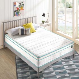 Green Tea Infused Euro Top 12" Innerspring Mattress, Queen (size: 10")