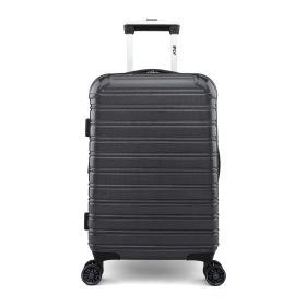 Hardside Luggage Fibertech 20 Inch Carry-on Luggage, Black (Color: cottoncandy)