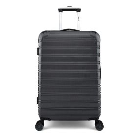 Hardside Fibertech Luggage 24" Checked Luggage, Black (Color: cottoncandy)