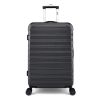 Hardside Fibertech Luggage 24" Checked Luggage, Black