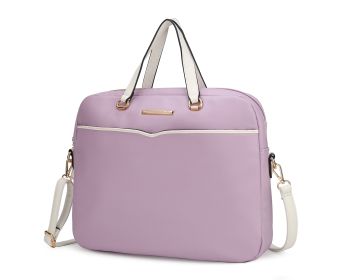 MKF Collection Rose Briefcase by Mia K (Color: Lilac)