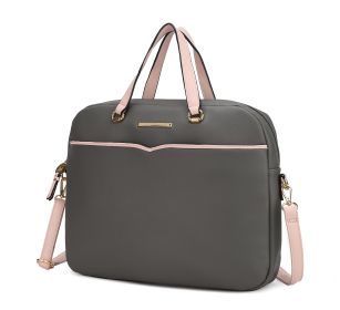 MKF Collection Rose Briefcase by Mia K (Color: Charcoal)
