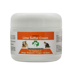 Lime Sulfur Pet Skin Cream - Pet Care and Veterinary Treatment for Itchy and Dry Skin - Safe Solution for Dog;  Cat;  Puppy;  Kitten;  Horseâ€¦ (size: 2 oz)
