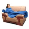 Wearable Fleece Blanket with Sleeves Cozy Warm Microplush Sofa Blanket Extra Soft Lightweight for Adult Women Men 3 Colors