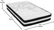 Capri Comfortable Sleep 10" Medium Tight Top Hybrid Pocket Spring Mattress, Twin