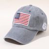 New baseball hat washed and made old letters peaked cap tide men and women American flag cotton multicolor hat