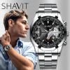 Men's Watch Relojes De Hombre Stainless Steel Quartz Luminous Classic Watches