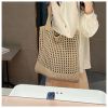 Woolen Knitted Bag Casual Hollow out Knitted Bag Handheld Tote Bag