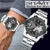 Men's Watch Relojes De Hombre Stainless Steel Quartz Luminous Classic Watches