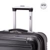 Hardside Fibertech Luggage 24" Checked Luggage, Black