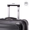 Hardside Luggage Fibertech 20 Inch Carry-on Luggage, Black