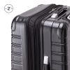 Hardside Fibertech Luggage 24" Checked Luggage, Black
