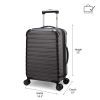 Hardside Luggage Fibertech 20 Inch Carry-on Luggage, Black