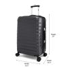 Hardside Fibertech Luggage 24" Checked Luggage, Black