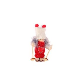 Creative Christmas Decoration Wooden Ski Doll (Option: A)