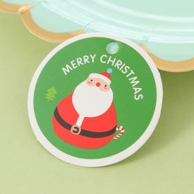 Christmas Small Hangtag Christmas Gift Box Decoration Accessories Pendant Spot Cute Small Card In Stock Wholesale (Option: Round Santa Claus)